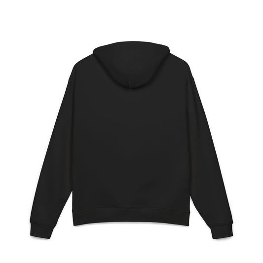 Relaxed Hoodie — Minimal Mountain Logo Black Hoodie