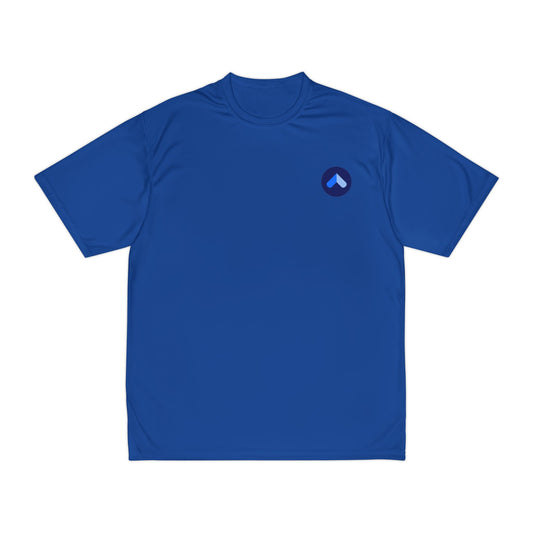 Performance Tee — Minimal Blue Heart Logo