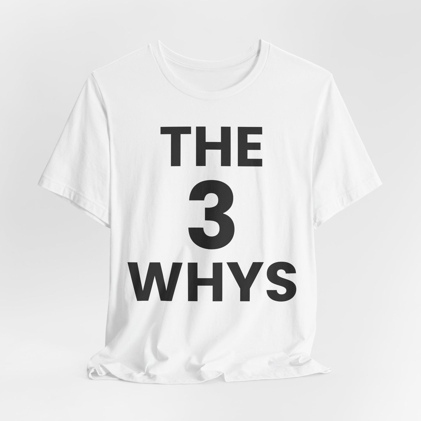 T-Shirt — “THE 3 WHYS” Minimalist Motivational Tee